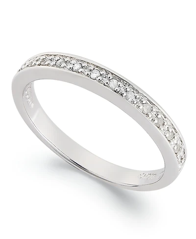 Diamond Band Ring (1/10 ct. t.w.) Sterling Silver