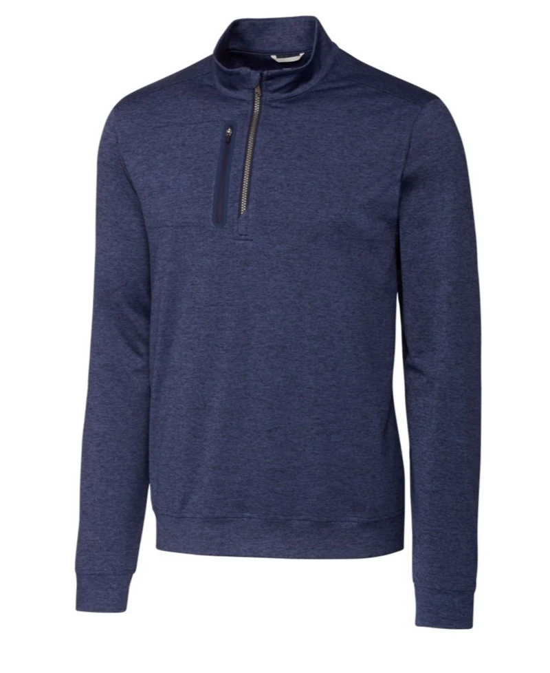 Cutter & Buck Big Tall Stealth Heathered Quarter Zip Pullover Jacket