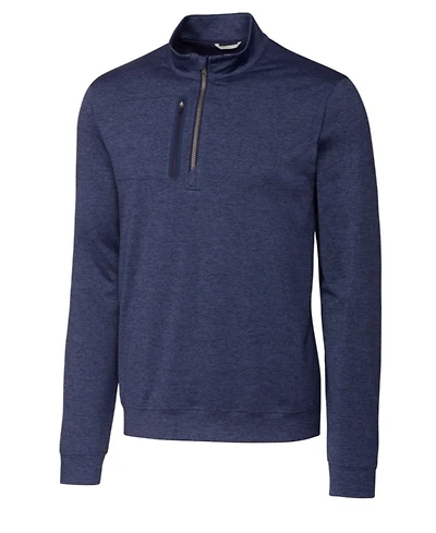 Cutter & Buck Big Tall Stealth Heathered Quarter Zip Pullover Jacket