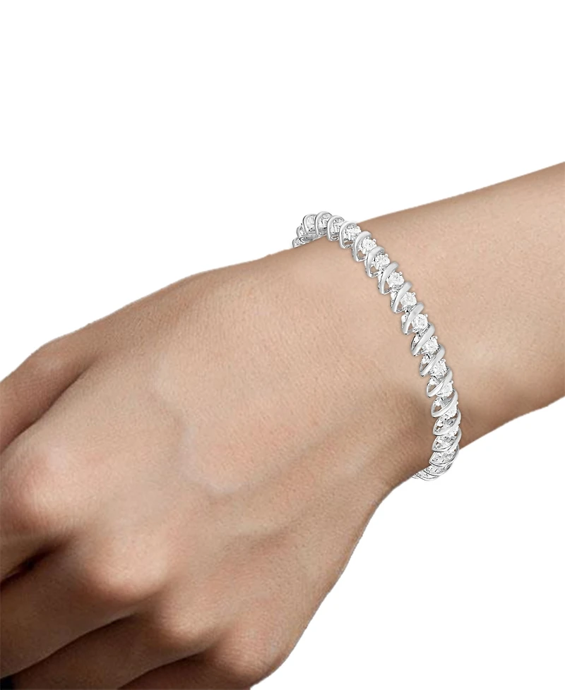 Diamond Tennis Bracelet in Sterling Silver (1/2 ct. t.w.)