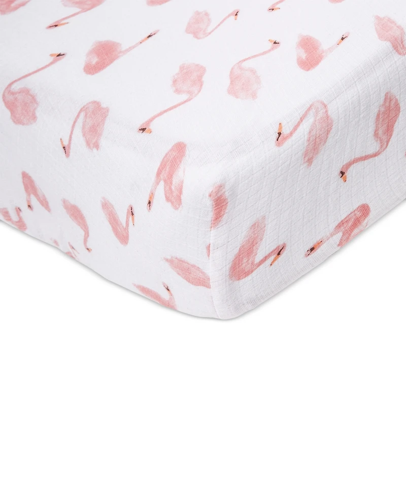 aden by aden + anais Baby Girls Briar Rose Printed Crib Sheet