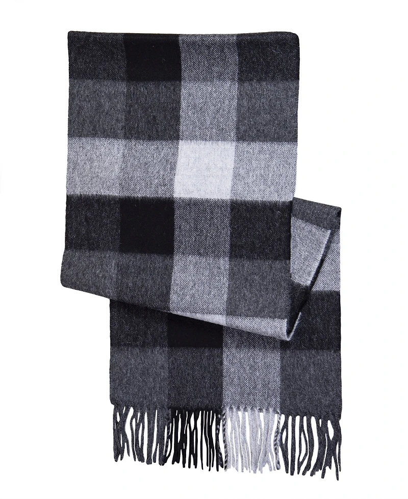 Simply Natural Women's Alpaca-Wool Buffalo Check Scarf