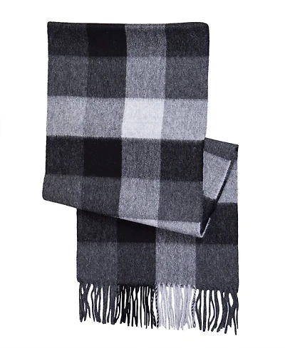 Simply Natural Women's Alpaca-Wool Buffalo Check Scarf