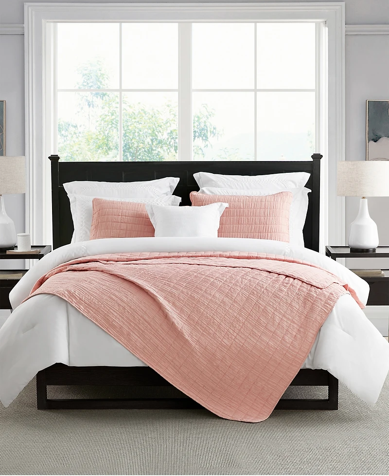 Cathay Home Inc. Enzyme Washed Crinkle Quilt Set, King/California King