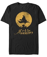 Disney Men's Aladdin Magic Carpet Silhouette Short Sleeve T-Shirt