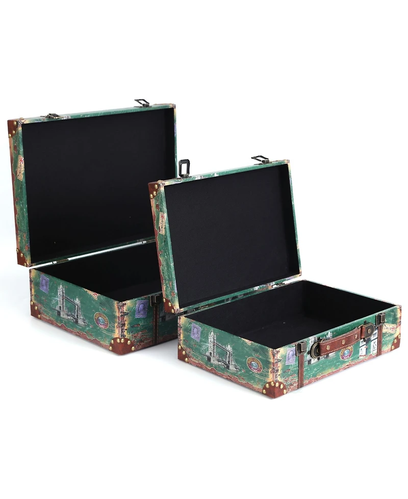 Vintiquewise Vintage-Like Style European Luggage Suitcase, Set of 2