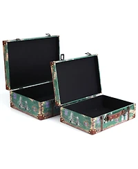 Vintiquewise Vintage-Like Style European Luggage Suitcase, Set of 2