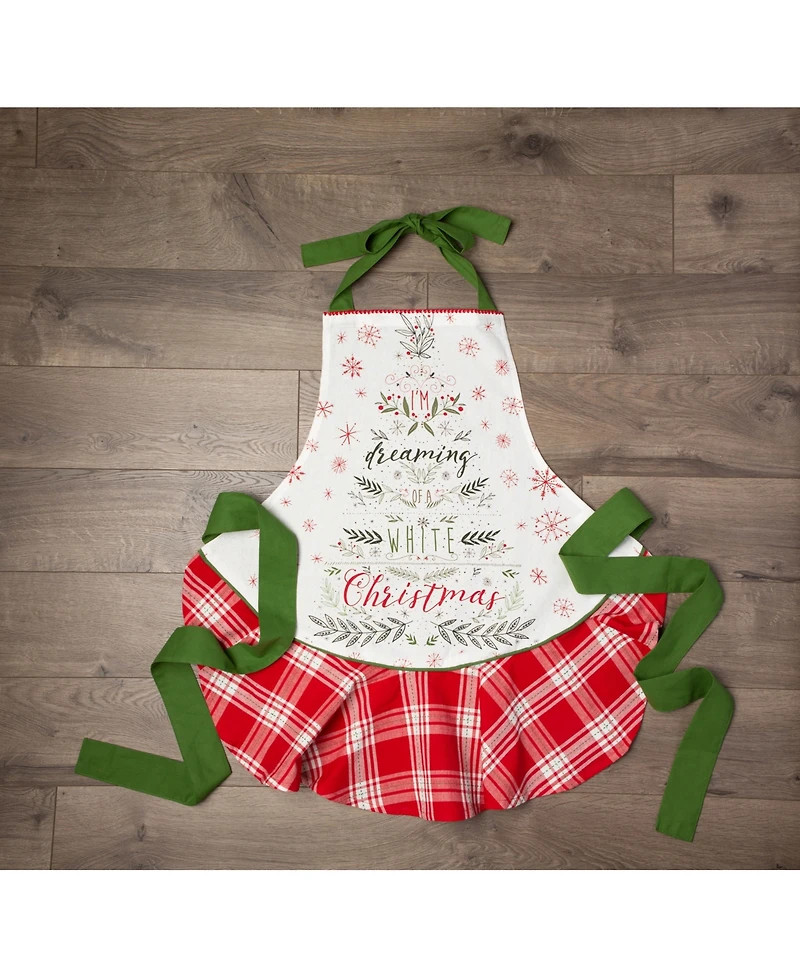 Design Imports Christmas Tree Ruffle Apron