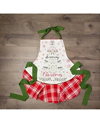 Design Imports Christmas Tree Ruffle Apron