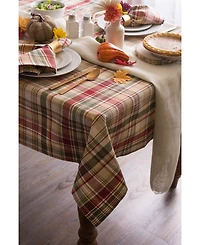 Design Imports Give Thanks Plaid Tablecloth