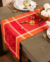 Design Imports Harvest Wheat Jacquard Table Runner