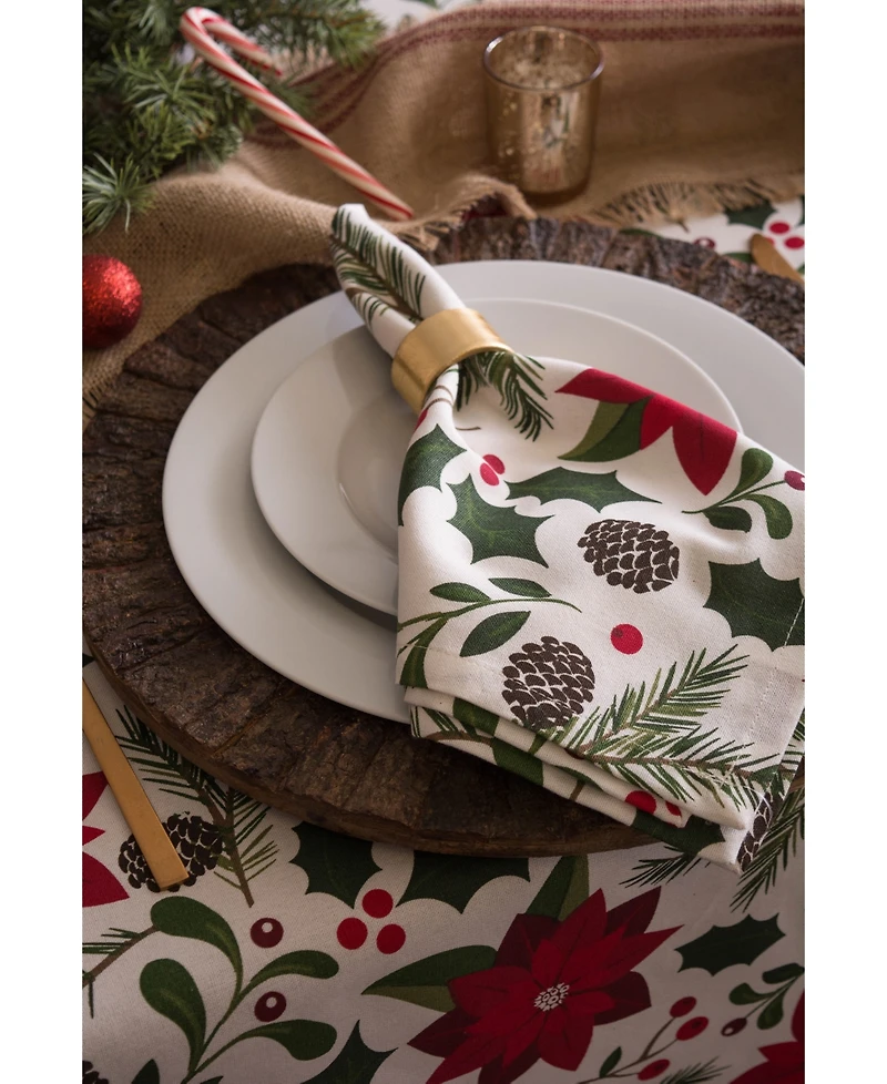 Design Imports Woodland Christmas Napkin , Set of 6