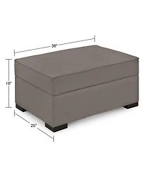 Closeout! Astra 36" Fabric Chair Bed Storage Ottoman, Created for Macy's