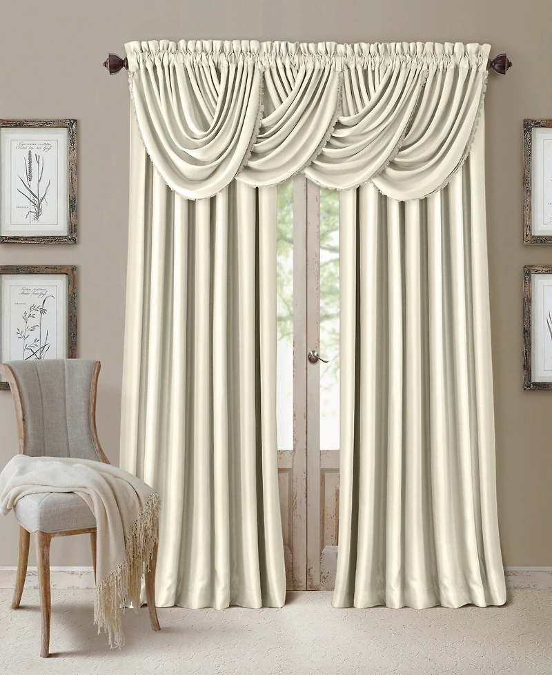 Elrene Home Fashions All Seasons Waterfall Window Valance
