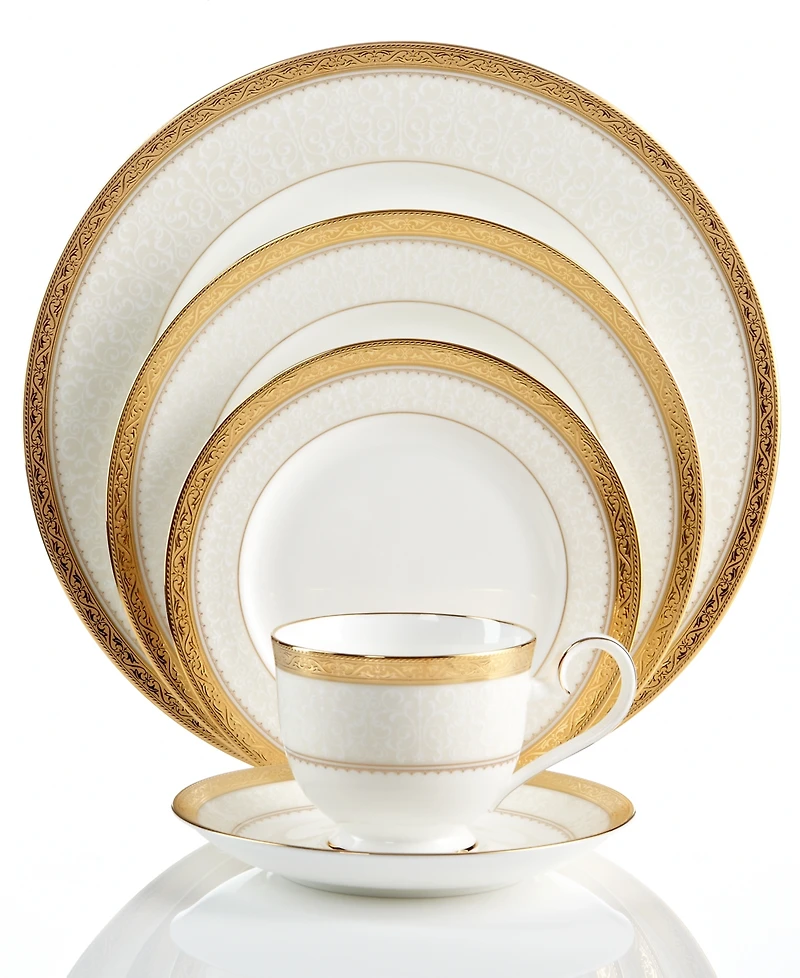 Noritake Dinnerware, Odessa Gold 5 Piece Place Setting