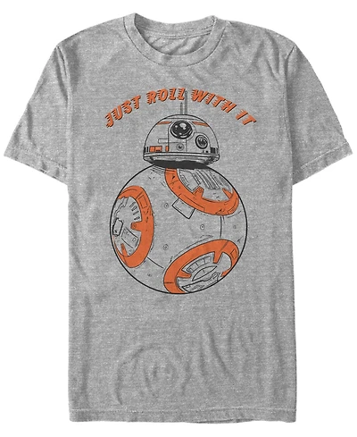 Star Wars Men's Bb-8 Just Roll With It Short Sleeve T-Shirt