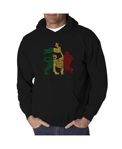 La Pop Art Men's Word Hoodie, One Love