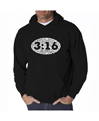 La Pop Art Men's Word Hoodie - John 3:16