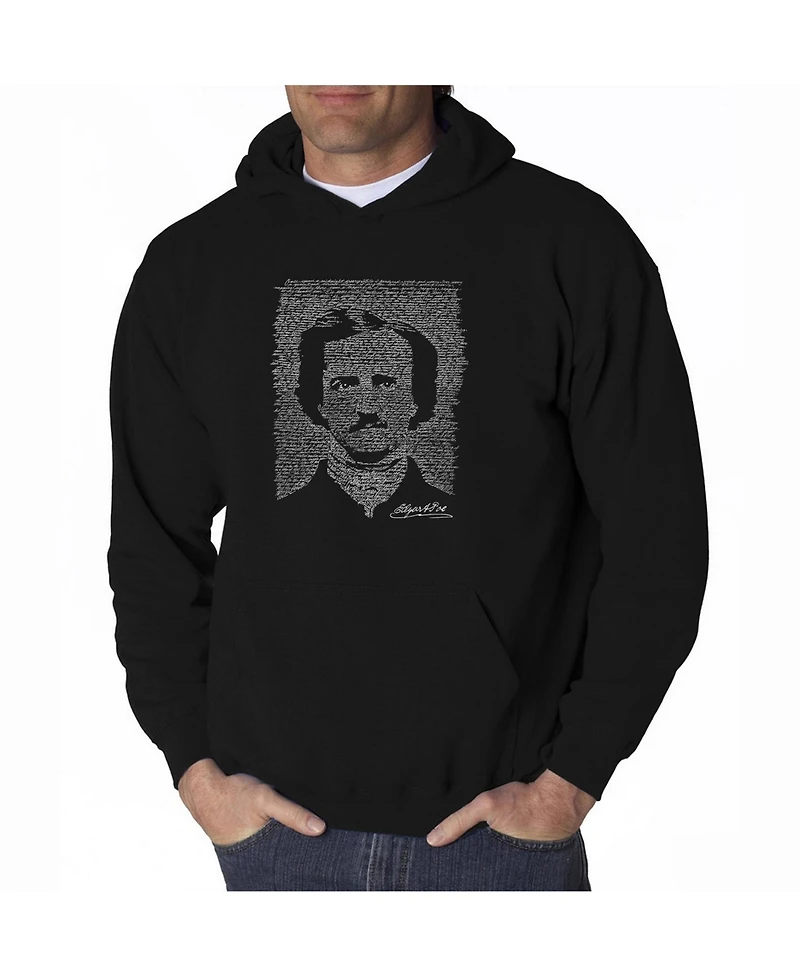 La Pop Art Men's Word Hoodie - Edgar Allen Poe The Raven