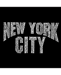 La Pop Art Men's Word Hoodie - New York City Neighborhoods