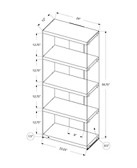 Monarch Specialties 60" H Bookcase