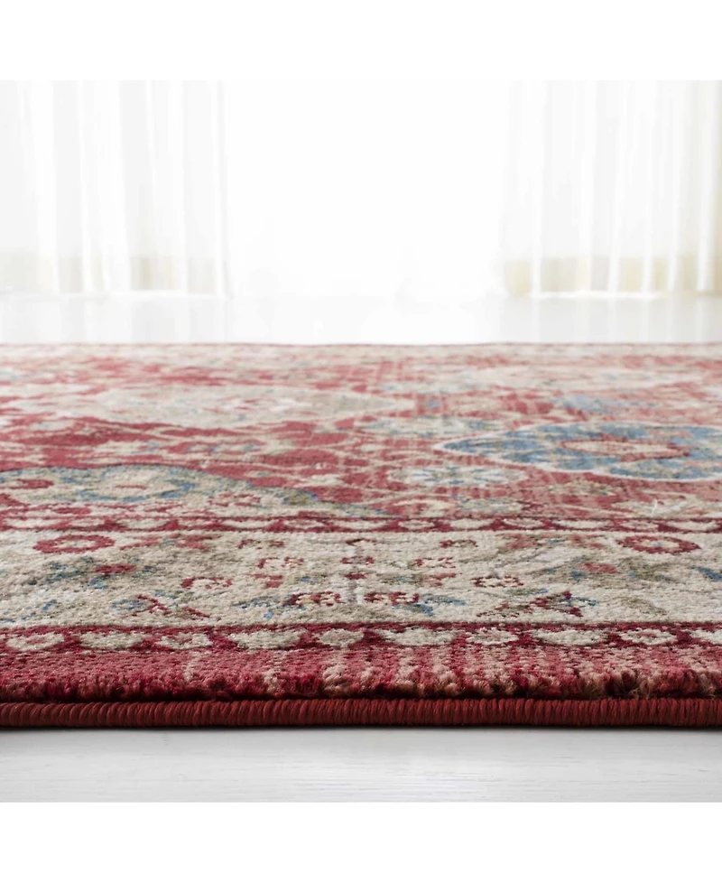 Lauren Ralph Lauren Ariel LRL1255C Red and Beige 3'3" X 4'10" Area Rug