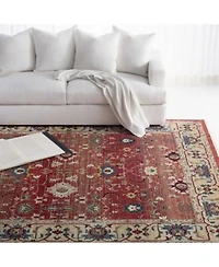 Lauren Ralph Lauren Ines Lrl1293c Red Beige Area Rug