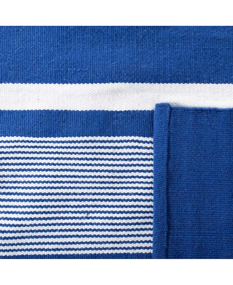 Lauren Ralph Lauren Hanover Stripe LRL2461C Blue 4' X 6' Outdoor Area Rug