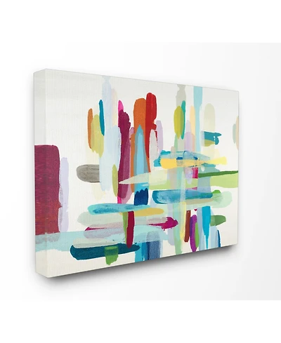 Stupell Industries Colorful Cross Hatch Abstraction Canvas Wall Art, 30" x 40"