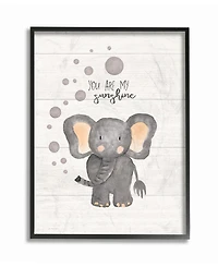 Stupell Industries You Are My Sunshine Elephant Framed Giclee Art, 16" x 20"