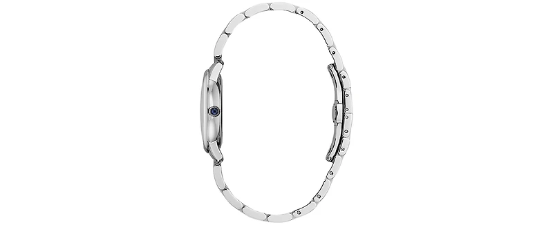 Frederique Constant Women's Swiss Slimline Diamond (1/20 ct. t.w.) Stainless Steel Bracelet Watch 30mm