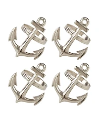 Saro Lifestyle Anchor Design Napkin Ring, Set of 4