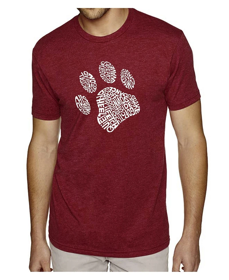 La Pop Art Men's Premium Word T-Shirt - Dog Paw