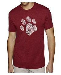 La Pop Art Men's Premium Word T-Shirt - Dog Paw
