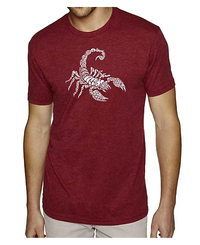 La Pop Art Men's Premium Word T-Shirt - Types of Scorpions