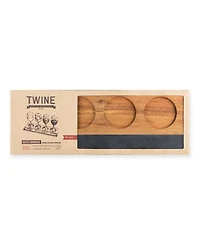 Twine Acacia Wood Wine Flight Board