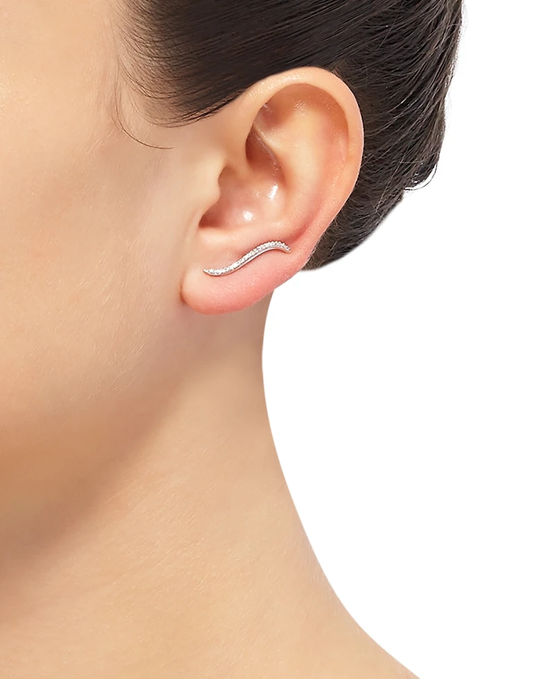 Diamond Ear Crawlers (1/10 ct. t.w.) in Sterling Silver