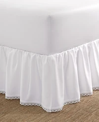 Laura Ashley Crochet Ruffled Cotton Bedskirt, King