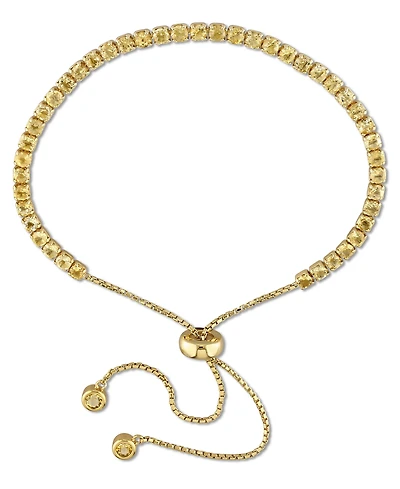 Citrine (2-4/5 ct. t.w.) Tassel Bolo Bracelet in 18k Yellow Gold Over Sterling Silver