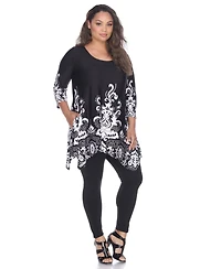 White Mark Plus Yanette Tunic Top