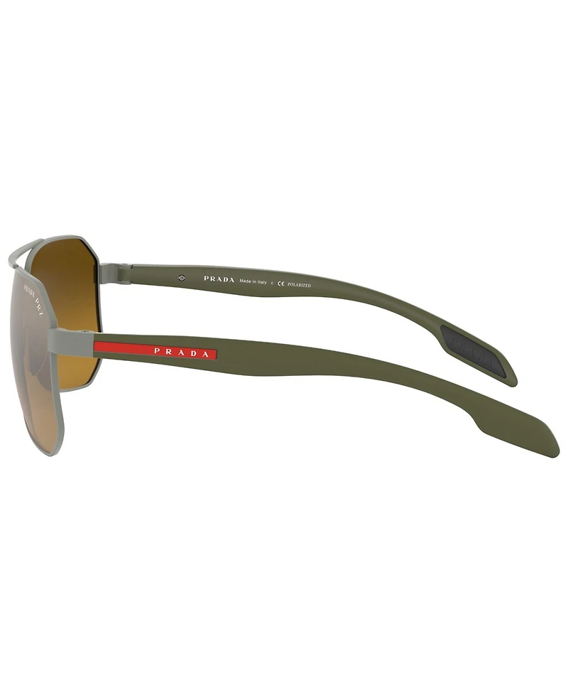 Prada Linea Rossa Men's Polarized Sunglasses, Ps 51VS 62
