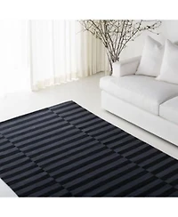 Lauren Ralph Lauren Ludlow Stripe Lrl7350e Onyx Area Rug Collection
