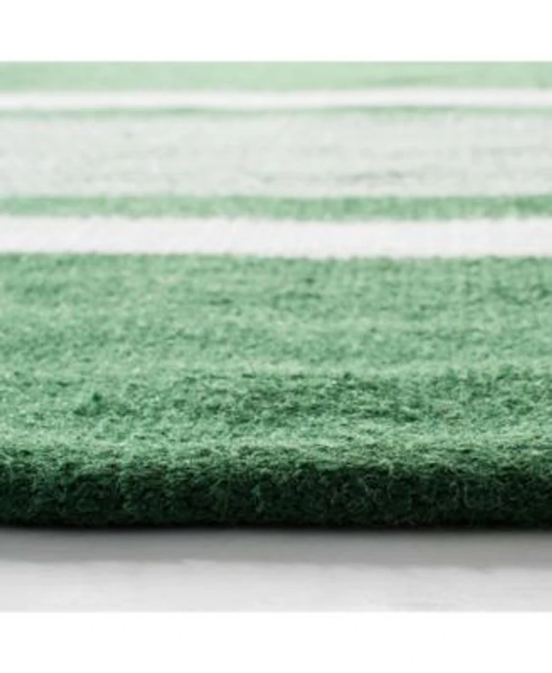 Lauren Ralph Lauren Hanover Stripe LRL2461B Green Outdoor Area Rug Collection