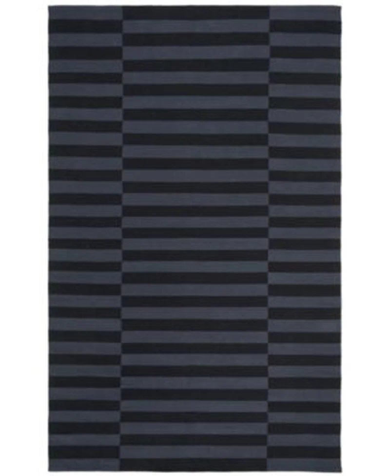 Lauren Ralph Lauren Ludlow Stripe Lrl7350e Onyx Area Rug Collection