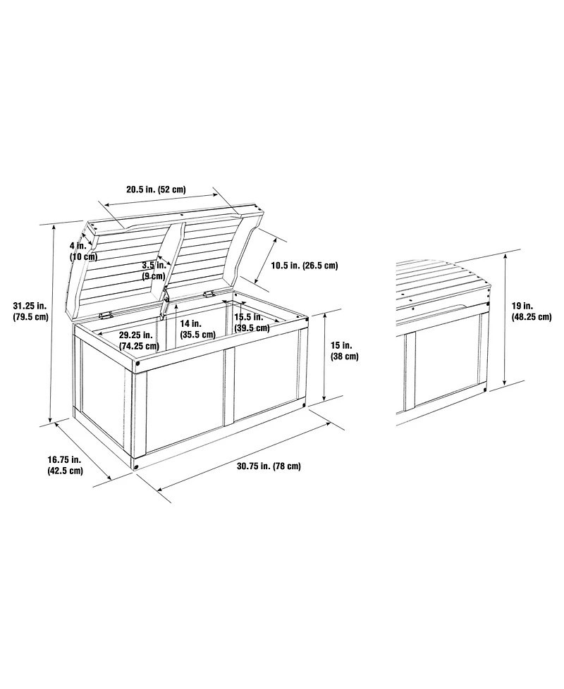 Badger Basket Hardwood Barrel Top Toy Chest