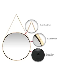Infinity Instruments Decorative Round Wall Mirror