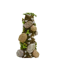 Nearly Natural 18" Succulent Rock Column