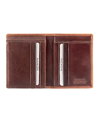 Mancini Casablanca Collection Men's Rfid Secure Center Unique Vertical Wing Wallet