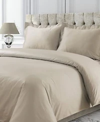 Tribeca Living 750 Thread Count Sateen Oversized Solid Duvet Cover Sets