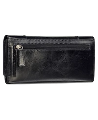Mancini Casablanca Collection Rfid Secure Ladies Trifold Wing Wallet